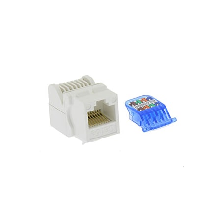 Bestlink Netware CAT5e Tool Less Keystone Jack- White, PK 100 101607WT-100